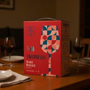 Italian Tavernello Red <b>Wine</b> 3L Smooth Everyday Box in Box Presentation-1 Box - Product Image 3