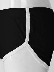 กางเกงขาสั้นเล่นยิมของผู้ชายกางเกงขาสั้นเล่นกีฬาแบบตาข่ายสีพื้นสไตล์สตรีทสูงติดโลโก้ได้ตามต้องการ - Product Image 5