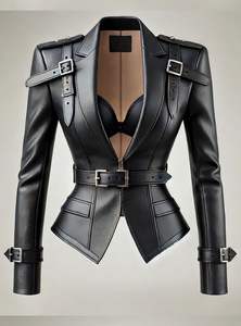 Veste en cuir suédé élégante pour femmes - Product Image 6