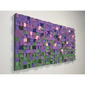 Lavender Field Wood Mosaic Beautiful <b>Wooden</b> <b>Wall</b> Decor Featuring Intricate <b>Signs</b> - Product Image 3