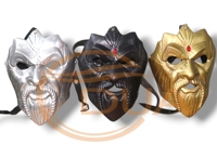 Masque Cosplay en métal inspiré de God of War imprimé UV et nickelé noir pour jeux vidéo ou personnages de films
