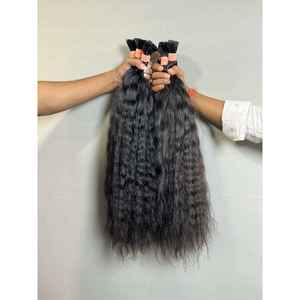 Cabello Virgen Indio Rizado en Paquetes, Cabello Natural sin Procesar de 18 Pulgadas, Peluca de un Solo Donante, Estilos de Ondas Profundas y Lisos, Cabello Humano - Product Image 5