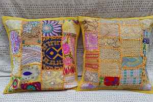 Fundas de Cojín Recicladas de Lujo con Diseño de Parches a Rayas, Hechas a Mano, Portátiles, Vintage, Textiles, Decoración del Hogar, Venta al Por Mayor - Product Image 4