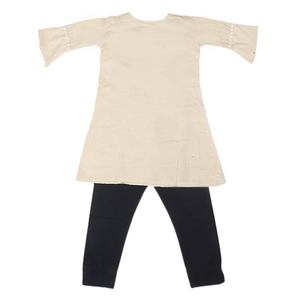 Traje de Algodón Bordado para Niñas, 2 Piezas - Color Fawn - Product Image 5