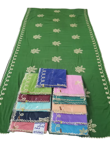 Chal de Gasa con Diseño Floral Africano y Pedrería para Mujer, Ligero, Transpirable y Suave, para Uso Diario en Verano, para Musulmanas Africanas, 2026 - Product Image 4