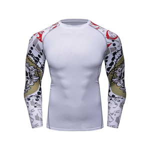 Rash Guard à manches complètes sublimé MMA Rash Guard séchage rapide BJJ Rash Guard Compression Shirt MMA Rashguard pour homme personnalisé - Product Image 1