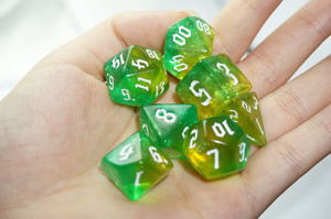 Ensemble de 7 dés à paillettes double couleur de haute qualité vente directe d'usine pour le jeu <span class=keywords><strong>Warhammer</strong></span> Dungeons and Dragons - Product Image 6