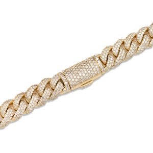 Bold Lab Grown Diamond Cadena cubana en oro sólido de 10K Heavy Iced Out Collar Joyería para hombres Streetwear y moda de fiesta - Product Image 2