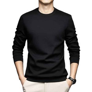 Sudadera Casual Ajustada para Hombre, 100% Algodón, Felpa, Varios Colores, Corte Holgado, Transpirable, Diseño Liso - Product Image 1