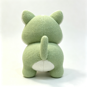 Customized Crochet <b>cat</b> <b>plush</b> toy, amigurumi <b>cat</b>, handmade knitted stuffed animal, soft crochet stuffed kitty,baby safe <b>plush</b> toy - Product Image 5