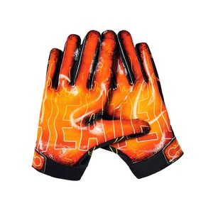 Vente en gros de gants récepteurs de football américain super collants Gants de football avec paume en silicone à haute adhérence - Product Image 4