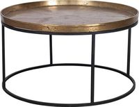 Table basse moderne de haute qualité en fer et bois prêt à expédier revêtement en poudre noire de Style Design élégant en gros à bas prix Inde