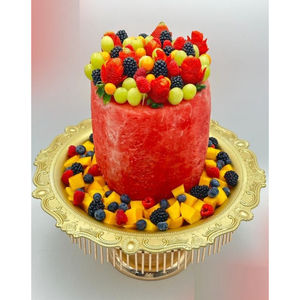 Bol de service en chocolat Plateau de serveur de dessert sucré Design fantastique Mariages décoratifs en métal et occasions spéciales - Product Image 6