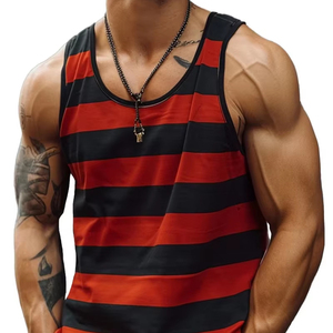 Camiseta sin Mangas de Alta Calidad, 100% Algodón, 230 GSM, Corte Recto, Lavado Ácido, para Hombre - Product Image 1