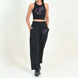 Nouveau Style mode automne et hiver décontracté femmes 100% coton survêtement tenues de sport sport élégant haut court survêtements filles - Product Image 3