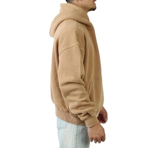 Sweats à capuche vierges en coton épais 500 GSM, impression en relief personnalisée, sweats à capuche surdimensionnés de haute qualité pour hommes, 2026 - Product Image 3