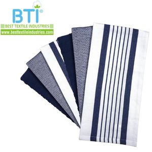 100% Cotton Kitchen <b>Towels</b> Classic <b>Stripe</b> Design Herringbone Tea <b>Towels</b> Cleaning Rugs Soft Feel - Product Image 3