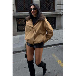 Chaqueta Parka Bomber con Cuello de Piel para Mujer, Modelo 6136 - Product Image 3