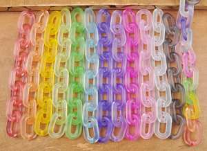 Arte de cadena de eslabones decorativos de resina de la mejor calidad, colgante de pared acrílico hecho a mano elegante para decoración moderna de interiores del hogar - Product Image 3