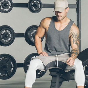 Camiseta sin Mangas para Hombre, 100% Algodón, con Estampado Personalizado OEM y Hombros Caídos Extremos - Product Image 4