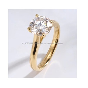 High Quality Moissanite Engagement Ring <b>Cushion</b> Cut White Gold Elegant Solitaire Design Jewelry Gift Availablr <b>for</b> Export Price - Product Image 3