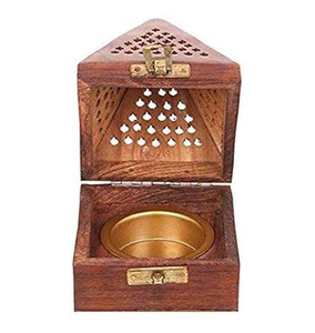 Brûleur Bakhoor traditionnel brûleur d'encens en bois et acrylique brûleur Bakhoor brûleur d'encens en bois de meilleure qualité pour la décoration intérieure de l'Inde - Product Image 4