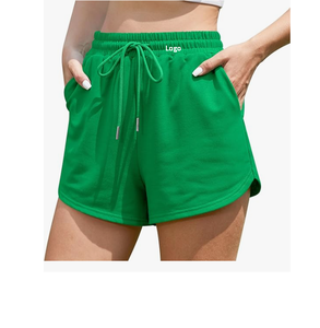 2024 short de survêtement en coton pour femmes à la mode avec poches mi-taille cordon été entraînement course décontracté salon Shorts - Product Image 5