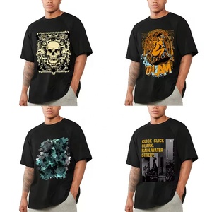 Camisetas Blancas al por Mayor para Hombre, Personalizables, 100% Algodón, con Estampado Gráfico de Calavera, Manga Raglán, Casuales, de Talla Grande - Product Image 5