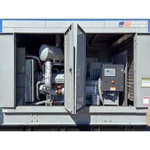 Groupe électrogène diesel industriel triphasé d'occasion 400 kW 480 V/110 V, groupe électrogène de secours commercial fermé - Product Image 3