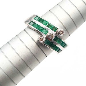 Bague et collier de pierres précieuses émeraude minimaliste en argent sterling 925 bijoux fins pour cadeau de guérison - Product Image 2