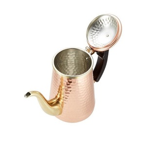 Bouilloire chauffante à eau de qualité supérieure, de forme ronde, en cuivre, pour le thé et le café, accessoires de cuisine - Product Image 5