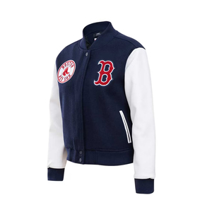 Chaqueta universitaria de manga negra de lujo personalizada para hombre decoración de bordado de invierno Letterman estudiantes servicio OEM transpirable - Product Image 5