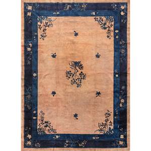 Tapis en laine noués à la main Pechino, motifs floraux et abstraits rouges et oranges pour la maison, le salon et la chambre - PAE-6029 - Product Image 1