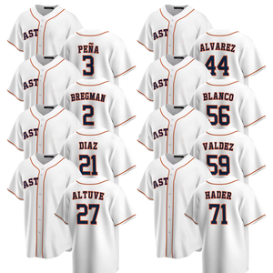 Camisetas de Béisbol Personalizadas para Hombre, Jersey Local de Houston 2025, Blancas, Bordadas con Logos, Tallas Grandes, Diseño Transpirable - Product Image 1