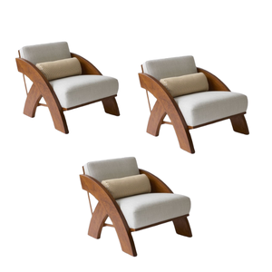 Living Room <b>Sofa</b> Simple Nordic Chair Fabric Solid Wood Frame Armchair Best Quality Customized Color And Size - Product Image 3