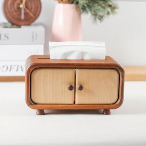 Luxury Walnut Tissue <b>Box</b> | Wooden <b>Paper</b> Holder for Bathroom & Living Room | Modern Desktop <b>Storage</b> Case | Home Decor Organiser - Product Image 4