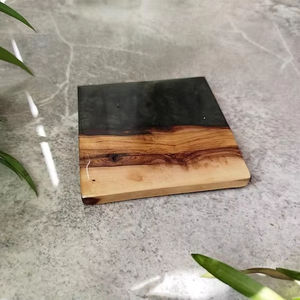 Sous-verres en marbre et pierre de bois d'acacia élégants et durables, faits à la main pour la maison, le bureau, les tables basses, - Product Image 2