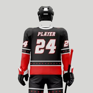 Uniformes de hockey sur glace personnalisés de qualité supérieure, respirants, 100% polyester, prix de gros pour les équipes, impression par sublimation - Product Image 3
