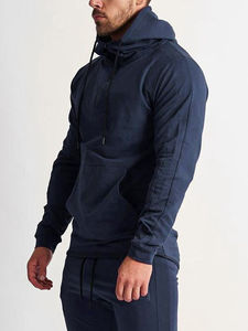 Survêtements d'hiver pour hommes à manches longues de haute qualité avec logo personnalisé imprimé, style décontracté respirant, vêtements de sport de gym, impression personnalisée - Product Image 3