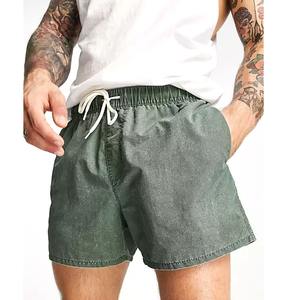 Alta calidad 100% algodón hombres Sunfaded Shorts estilo Vintage sólido ligero verano Streetwear personalizado venta al por mayor disponible - Product Image 5