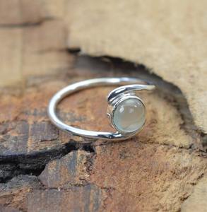 Anillo de plata estilo bohemio hecho a mano, joyería de plata de ley 925, piedra preciosa aguamarina, anillo de tendencia, joyería para mujer, regalo para ella - Product Image 2