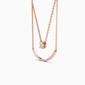 Collar de Diamantes en Oro Amarillo para Mujer, Corte Baguette, Estilo Minimalista para Uso Diario - Product Image 2