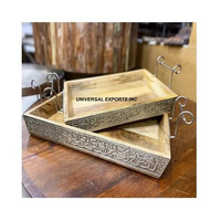 Bandeja de Chocolate redonda con caligrafía árabe hecha a mano elegante plato de madera con acabado Natural decorativo y superventas