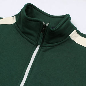 Wholesale Price <b>Men</b> Sweat Suit Custom Design <b>Men</b> <b>Tracksuits</b> Trendy <b>Green</b> Two-Piece Set Jacket Jogger Pants with White Stripes - Product Image 4