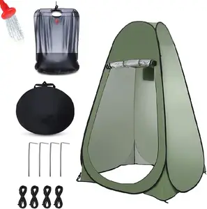 High Quality Outdoor Portable Camping Shower Tent Solar Shower Bath Bag Kit Shelter Tent Instant Pop Up Tente