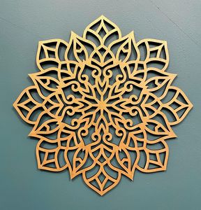 Décoration murale en MDF de style artisanal, mandala, idéale pour offrir en cadeau, décoration intérieure, espaces de méditation et thèmes culturels d'intérieur - Product Image 5