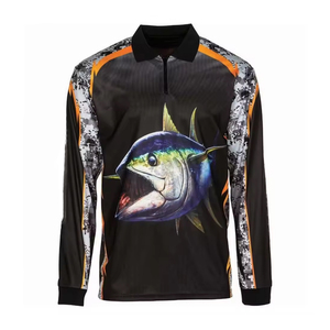 Polo de pesca de fabricación de alta calidad, proveedor de fábrica, camisa de pesca deportiva de manga larga con sublimación personalizada - Product Image 6
