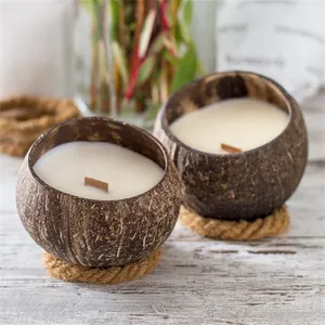 BEST SELLERS TOP GRADE COCONUT CANDLE BOLW // CANDLE IN COCONUT SHELL// COMPETITIVE PRICE