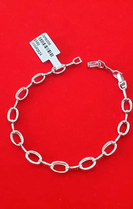 Bracelet Unisexe en Argent Sterling 925 avec Moissanite VVS1 et Diamant Blanc Pur Simply Link Type Design Fashion Charm Jewelry - Product Image 4