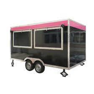 Chariots à café multifonctions Remorque alimentaire mobile, Chariot de nourriture Mini camion de crème glacée entièrement équipé avec cuisine - Product Image 5
